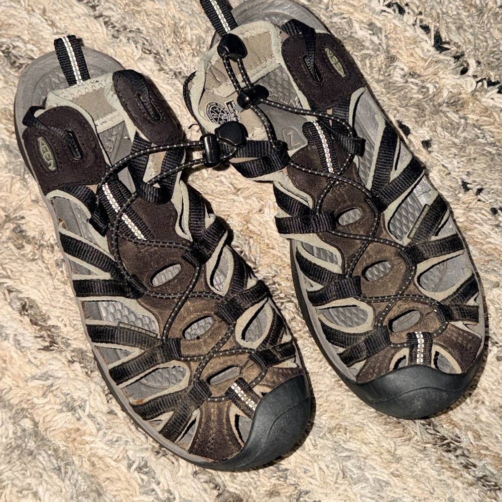 KEEN Women's Brown and Gray Closed-Toe Sport Sandals